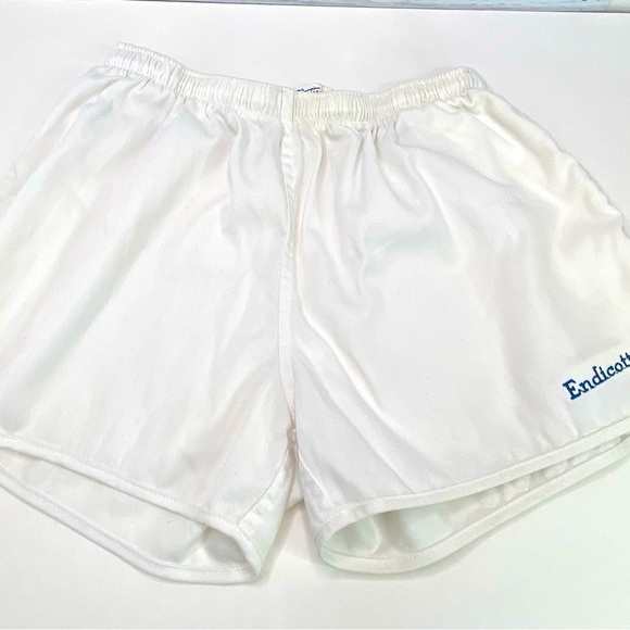 Vintage champion USA polyester cotton shorts women’s large L Endicott college - Picture 1 of 11